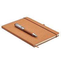 SET NOTEBOOK A5 e PENNA IN PELLE RICICLATA